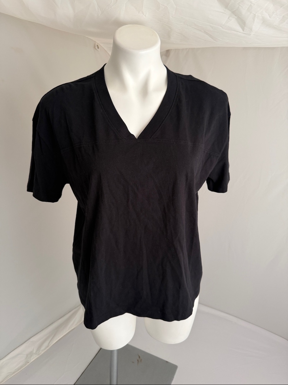 PINK Victoria's Secret black v-neck short sleeve oversized t-shirt